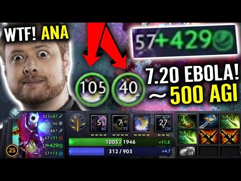 WTF 500 Agility SLARK NOT HUMAN NEW CANCER 7.20 META Epic Pro Gameplay by ANA Dota 2