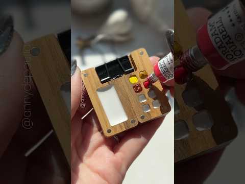 unboxing and filling my new mini wooden watercolor palette #watercolor #aquarela #godraw #artist