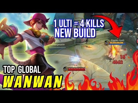 TOP GLOBAL WANWAN 2025 ⚡ Full Attack Speed + Damage | 1 Ult 4 Kills META Build - Mobile Legends
