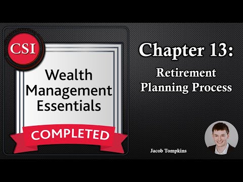 WME Chapter 13: Retirement Planning Process - Wealth Management Essentials Course