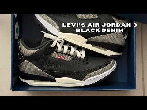Air Jordan 3 X Levi's Black Denim - Inspired By Black Cement Perhaps, But That Heel Tab Is A Winner!