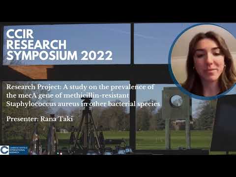CCIR Symposium: A Study of MecA Gene of Methicillin-Resistant Staphylococcus Aureus by Rana Taki