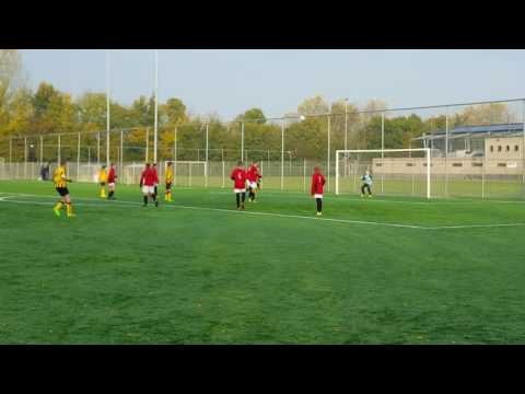 Wereldgoal van Gijs Ravensbergen! Rijnsburgse Boys JO15-6 - FC Rijnvogels JO15-3