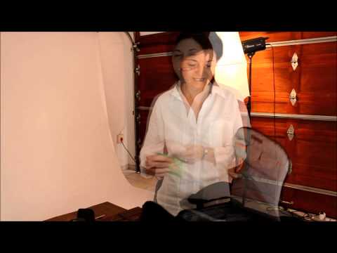 The camera lady unpacks her bag