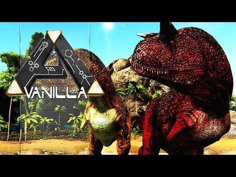 ARK Vanilla EP15 - Domamos Um Casal De Carno E Fiz O Vault Gigante!