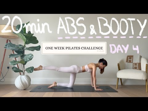 20MIN AB & BOOTY WORKOUT | DAY 4 PILATES CHALLENGE | NO EQUIPMENT