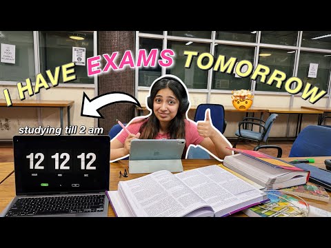 12 HOURS study challenge- studying till 2am for exams 📚🤕