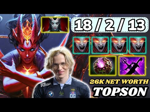 🔥 TOPSON Queen Of Pain Midlane Highlights 🔥 26K Net Worth 42K Dmg Dealt - Dota 2