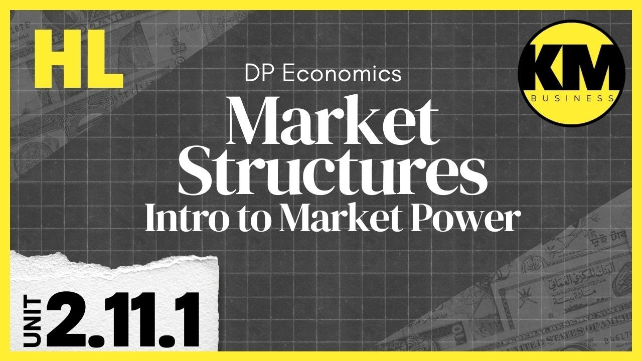 IB Economics (HL) 2.11.1: Market Structures (Perfect and Imperfect Competition, Oligopoly, Monopoly)