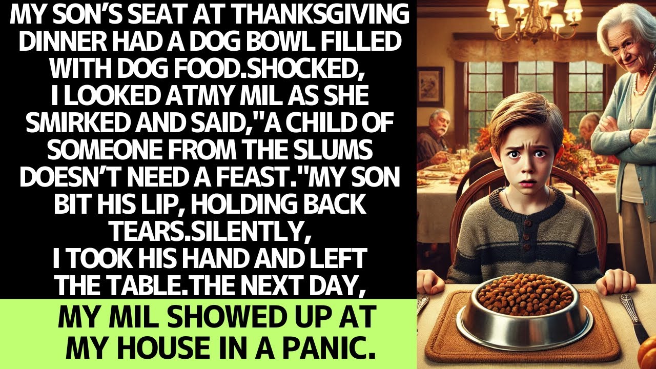 MY SON SAT AT THE THANKSGIVING TABLE, AND IN FRONT OF HIM… WAS DOG FOOD.
