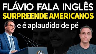 Applauded with a standing ovation in the US - Flávio Bolsonaro gives a speech in English and surp...