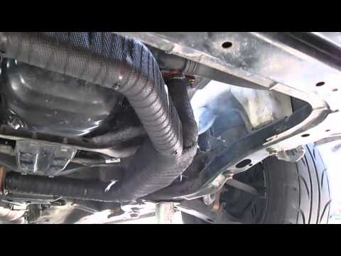 2005 Impreza RS infernofab 4-1 UEL header wrapped and sealant burn in