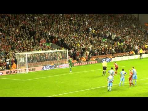 Joe Cole misses a penalty - fan view