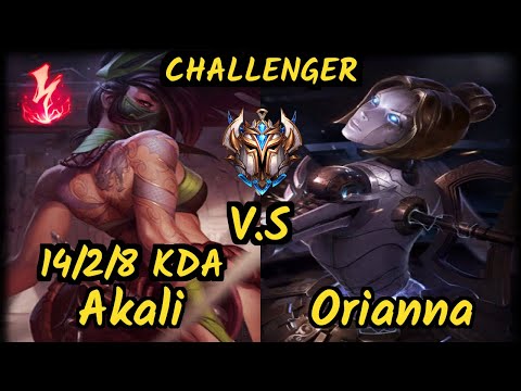 MSF.P LlDER (AKALI) vs ORIANNA - 14/2/8 KDA MID CHALLENGER GAMEPLAY - EUW