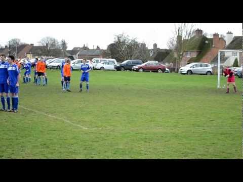 Nick Skiller equalises for Chalgrove FC