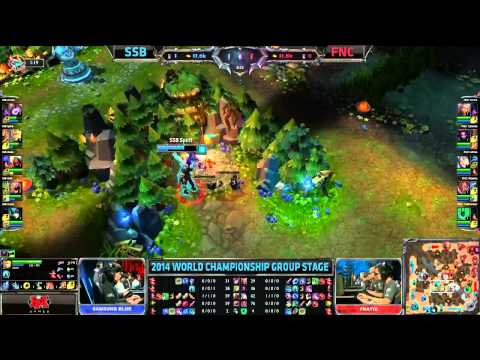 Samsung Blue vs Fnatic S4 Worlds Game 1 SSB vs FNC LoL S4 World Championship 2014 G1