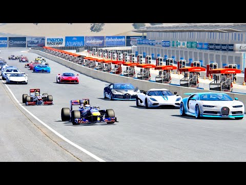 F1 2010 Cars vs Hypercars 2019 - Laguna Seca