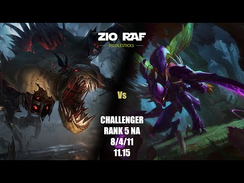 FIDDLESTICKS vs KHA'ZIX (JUNGLE) | *Challenger NA* | 61,6% winrate | Rank 5 NA, 8/4/11, patch 11.5