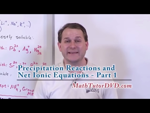 Lesson 15 - Precipitation Reactions And Net Ionic Equations, Part 1