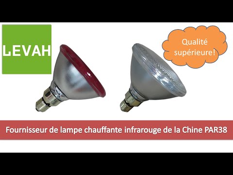 , title : 'Lampes chauffantes infrarouges LEVAH -PAR38, lampe chauffante rouge PAR38, inflecteur PAR38'