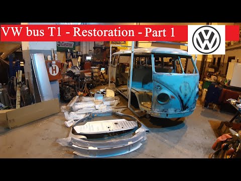 VW bus T1 - PART 1 - cabin floor replacement - rusty body repair