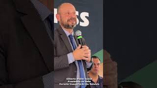 Dircurso de Gilberto Waller presidente do INSS durante inauguração de agência do INSS em Batatais