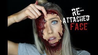 RE-ATTACHED FACE! SFX Halloween Tutorial