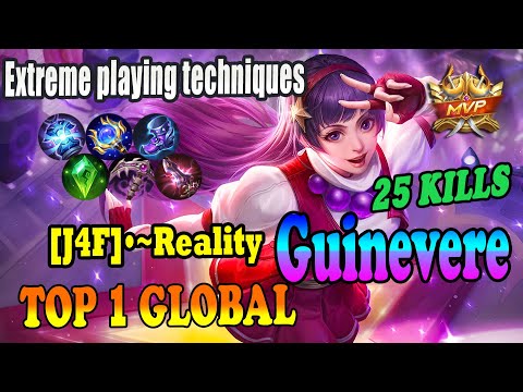 Extreme playing techniques [Top 1 global guinevere ] [J4F]•~Reality - mobile legends