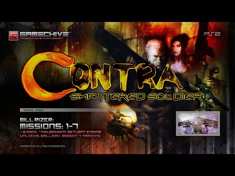 Contra: Shattered Soldier (Run 5: Missions 1-7, B Rank, "Triumphant Return" End, Bill) PS2 Gamechive