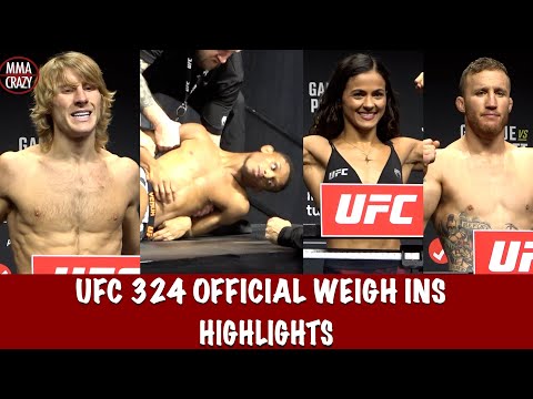 UFC 324: Official Weigh-in Highlights, FIGHTER COLLAPSES, TWO WEIGHT MISSES