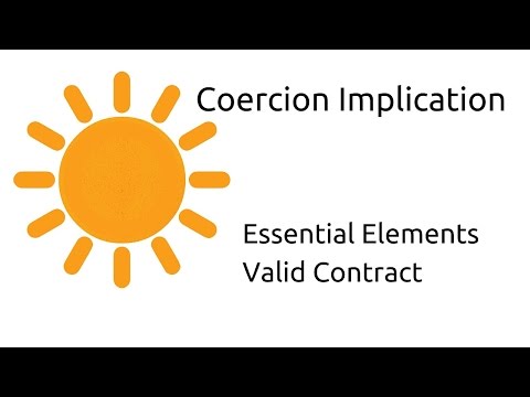 Implication of Coercion in Free Consent | Other Essential Elements of a Valid Contract | CA CPT | CS Video