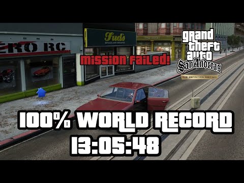GTA San Andreas DE 100% speedrun in 13:05:48 (OLD World Record) part 1