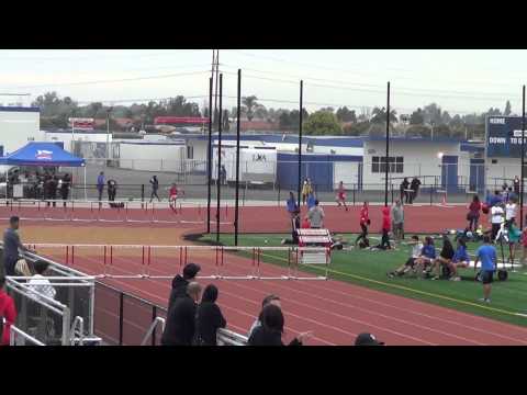 OpenB 300mH vs Servite Rosary 3 11 15   Los Alamitos Boys