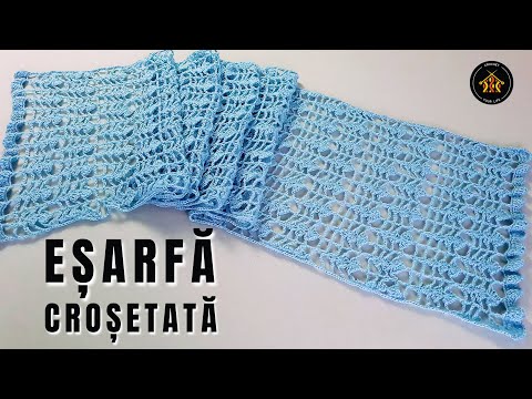Cum crosetam esarfa Valentina - Perfecta pentru zilele racoroase de primavara