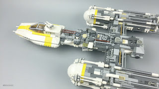 YouTube thumbnail: LEGO UCS Y-Wing Attack Starfighter 10134 Bricklinked + MOD [4K]