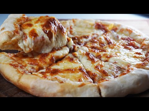 overloaded cheesy pizza! crunchy outside soft inside