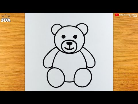 how to draw teddy bear / teddy bear drawing for kids / teddy bear drawing easy