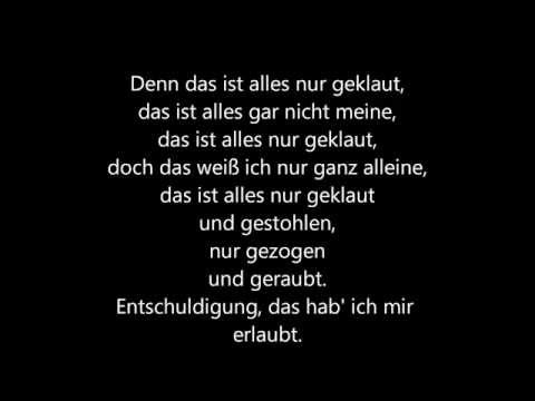 Die Prinzen - Alles nur geklaut - lyrics