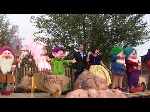 Seven Dwarfs Mine Train dedication ceremony at Walt Disney World