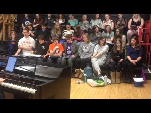 The etc. Choir rehearses choral arrangement of 