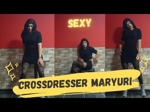 CROSSDRESSER MARYURI IN BEAUTIFUL AND SEXY BLACK DRESS😍 crossdressing