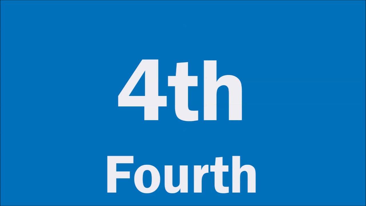 Ordinal numbers in English