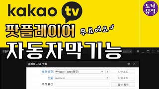 카카오TV 팟플레이어 자동자막 기능 | KakaoTV PotPlayer Auto Subscript Generator