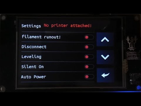 Bigtreetech TFT35 Status Screen with ListMode in settings