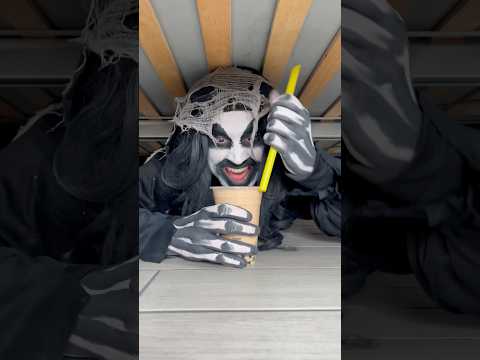 Monster drinks boba tea 🧋😂 #shorts