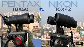 Nikon Aculon 10X50 Vs. Pentax 10X50 Binoculars | TEST FOR - Long Distance, Birding, Moon & Sun