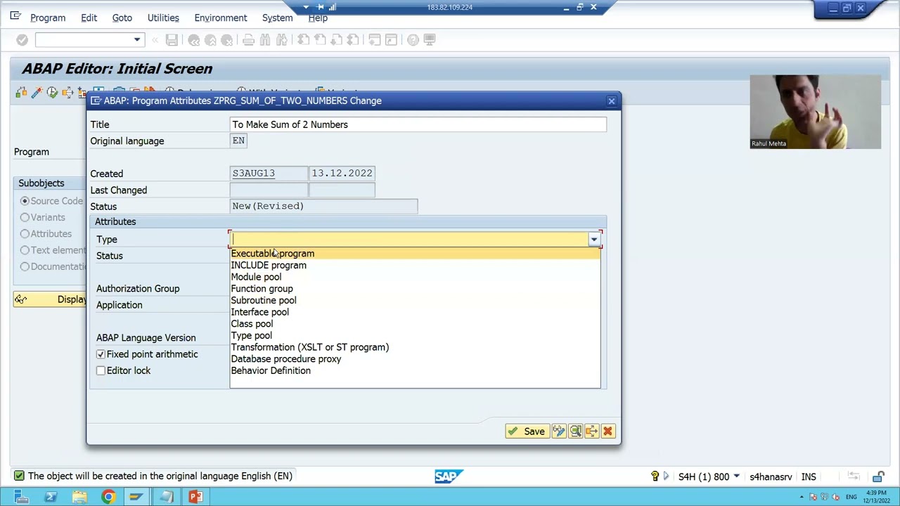 1 - ABAP Programming - ABAP Editor Part1
