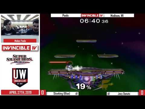 Invincible 4 Melee Singles: Slowking (Falco) vs Joey Donuts (Falco) | Pool A5