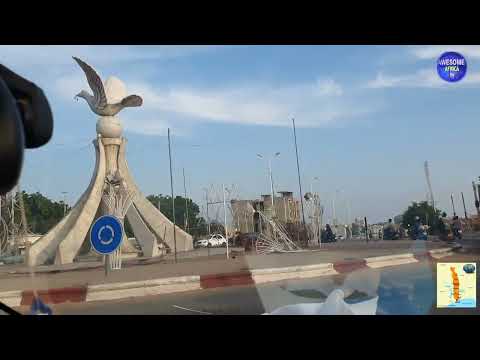 Trajet du monument de la place de la Colombe de la Paix à la Lagune de Bè | Lomé #togo
