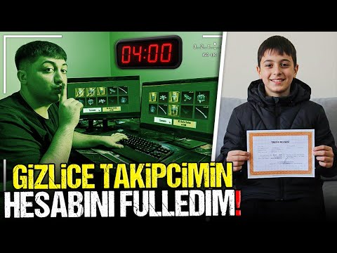 GECE GİZLİCE TAKDİR ALAN TAKİPÇİLERİMİN HESABINI 40.000 UC YÜKLEYİP FULLEDİM! | PUBG Mobile